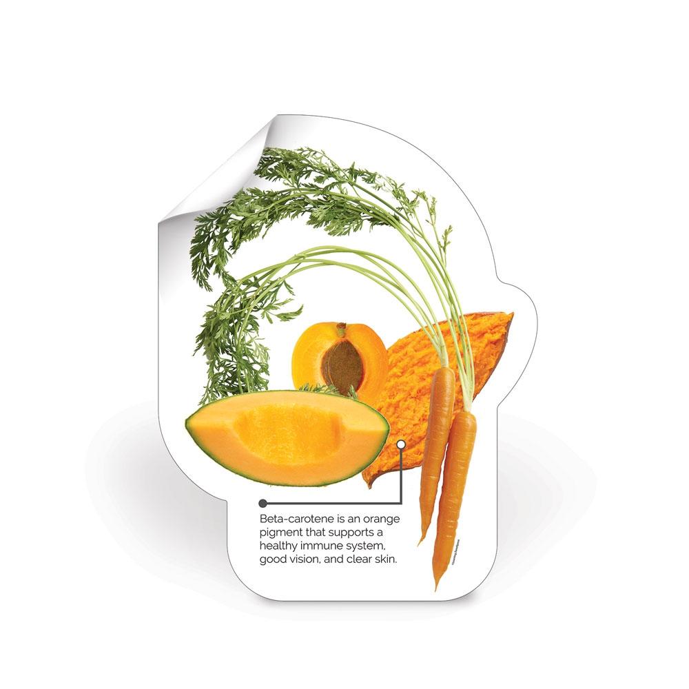 Orange Fruit and Veggie Color Die-Cut Decal