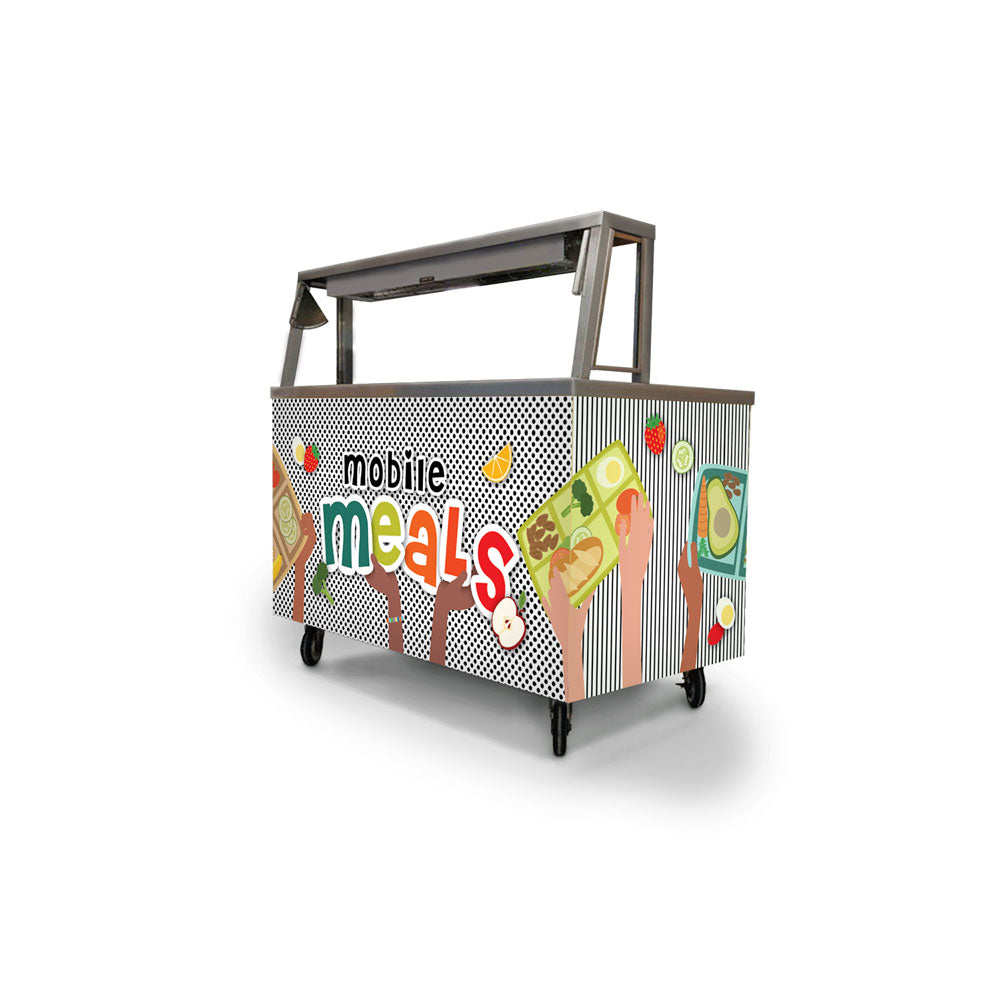 Custom Mobile Meals Rainbow Foodservice Cart Wrap