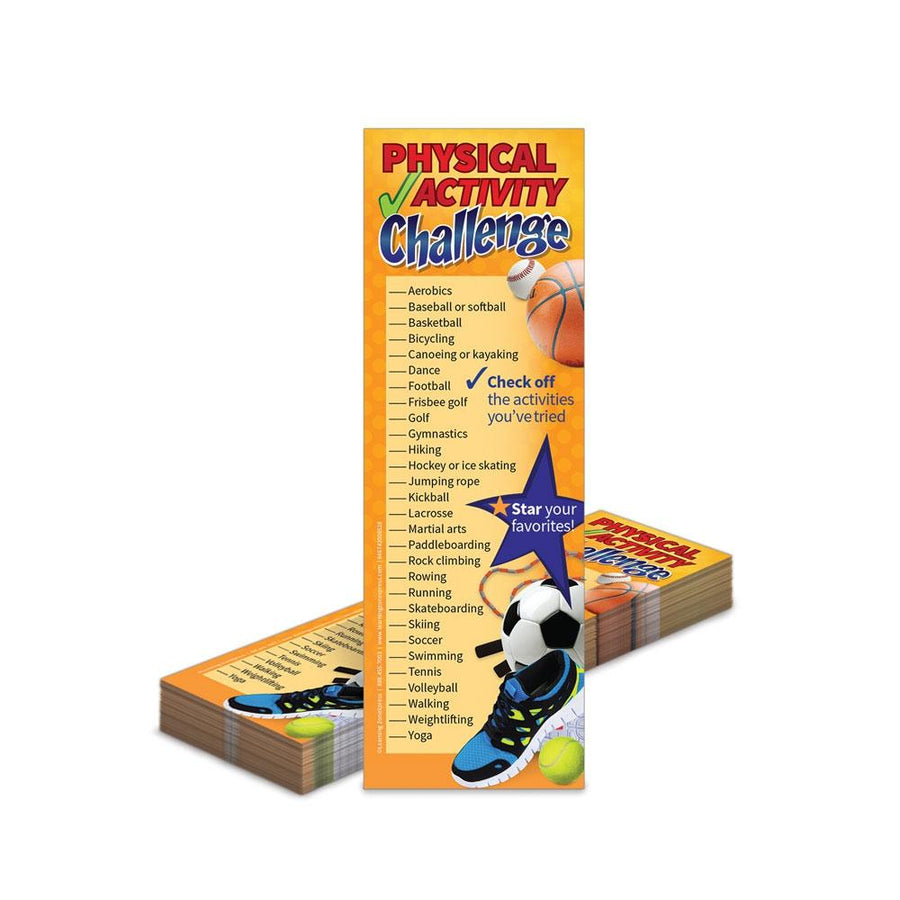 Physical Activity Challenge Bookmarks