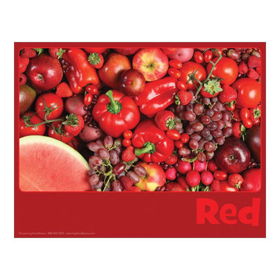 Red Mini English Color Card