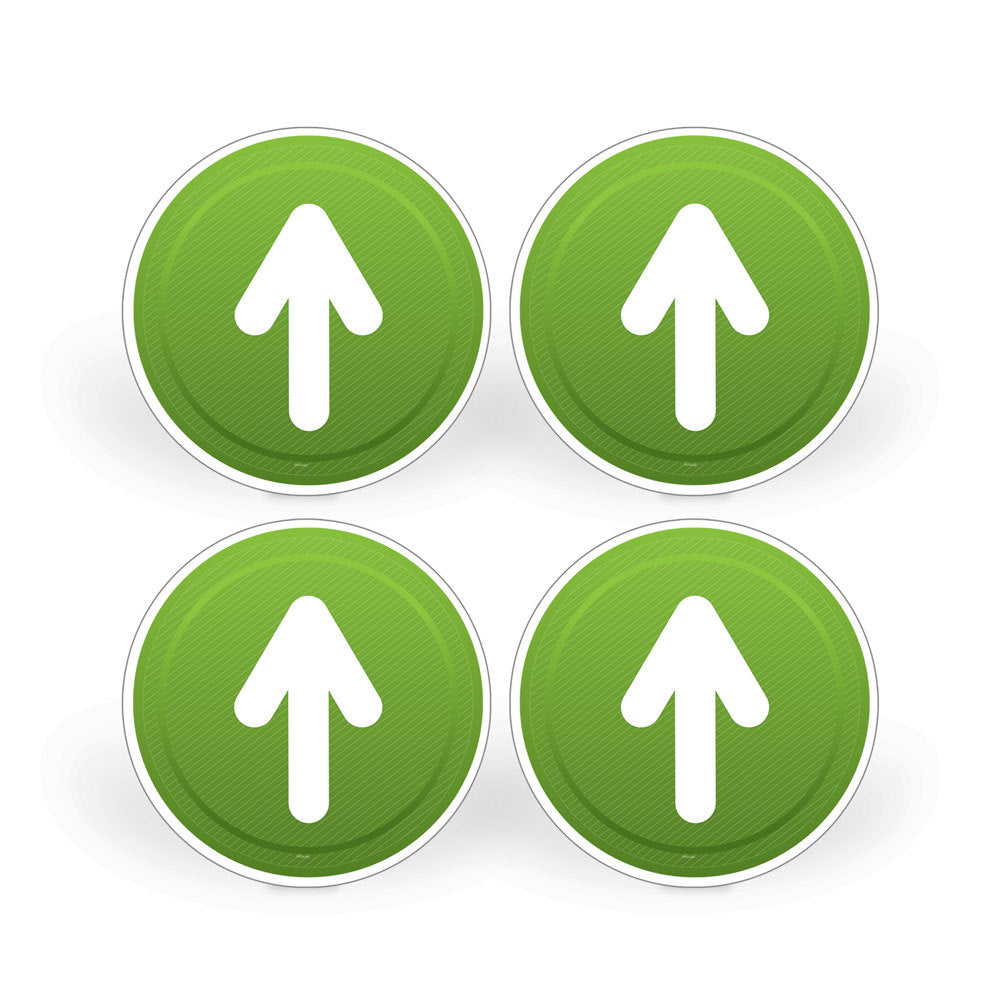 Green Social Distancing Circular Arrow Floor Decals