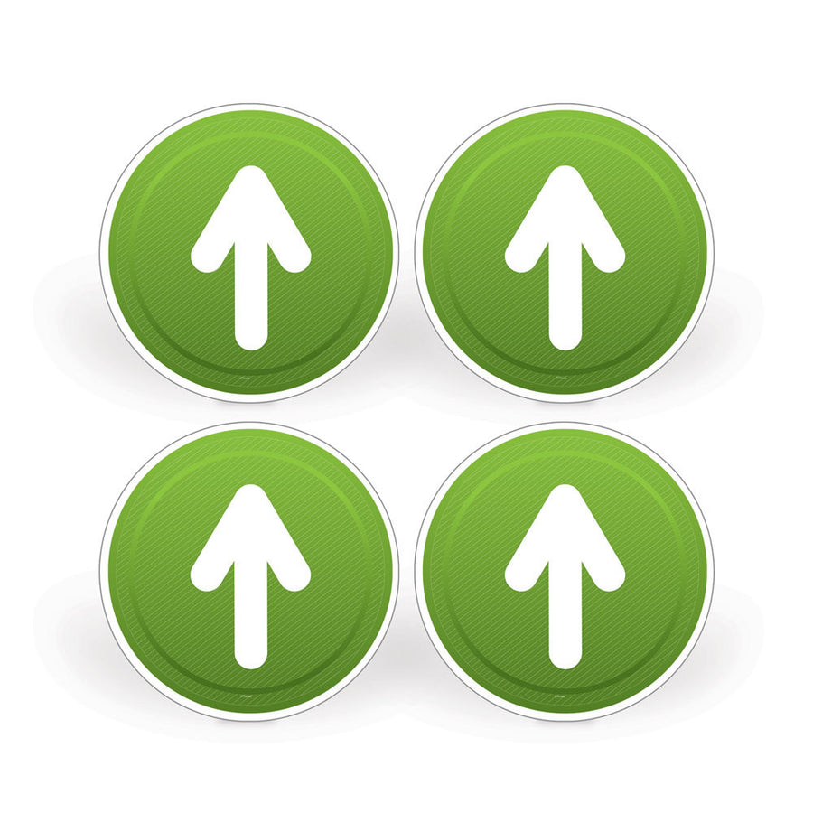 Green Social Distancing Circular Arrow Floor Decals