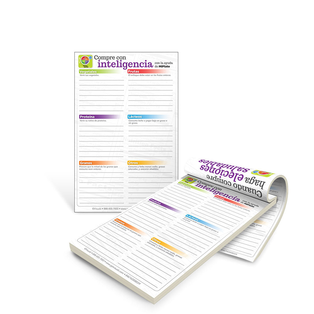 Healthy Grocery Shopping List Spanish Notepads