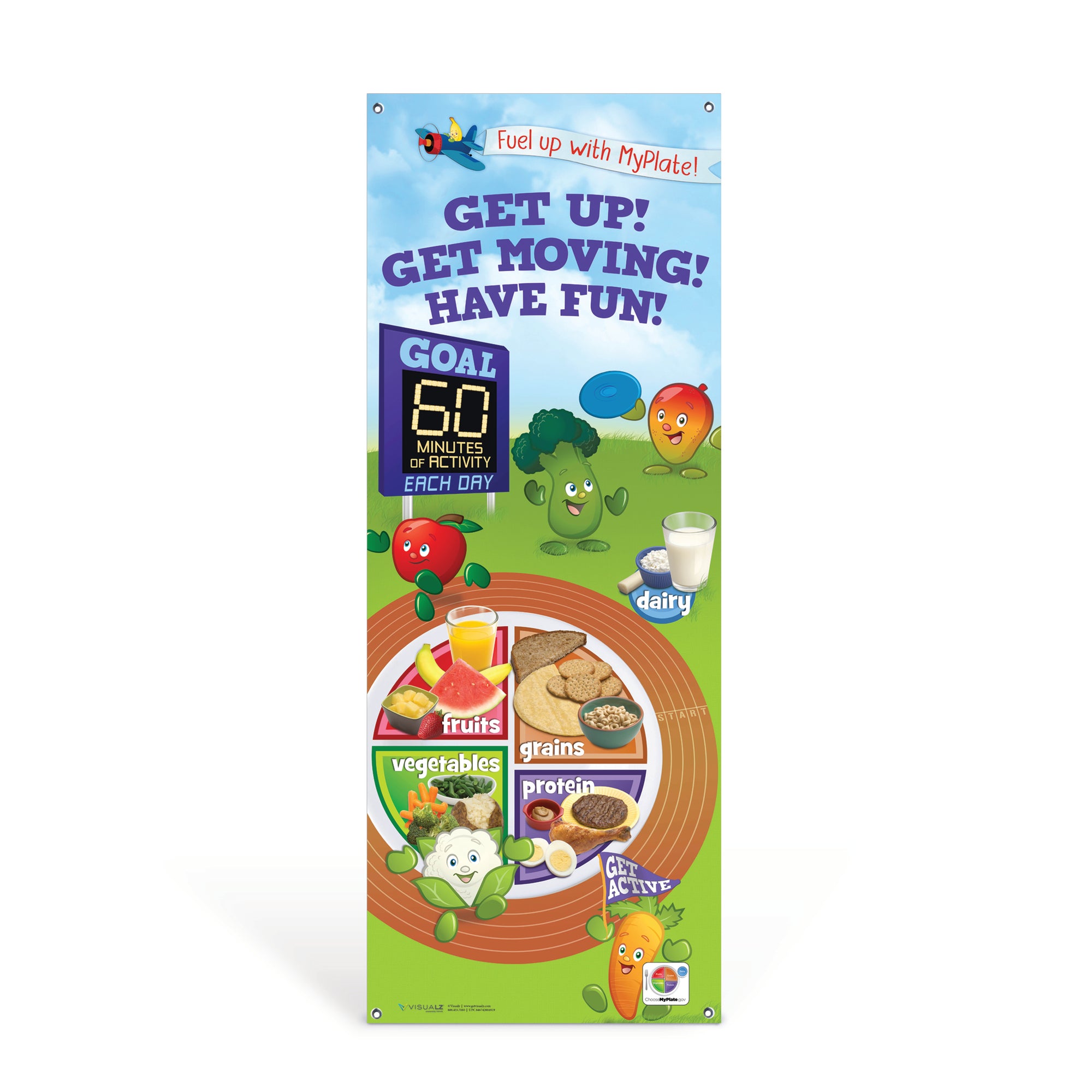 Active Kids MyPlate Vinyl Banner