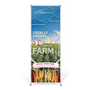 Custom Vinyl Banner: Farm to School with Stand