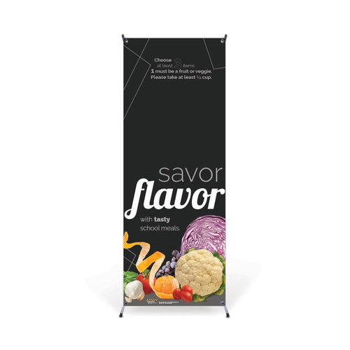 Savor Flavor Vinyl Banner with Stand