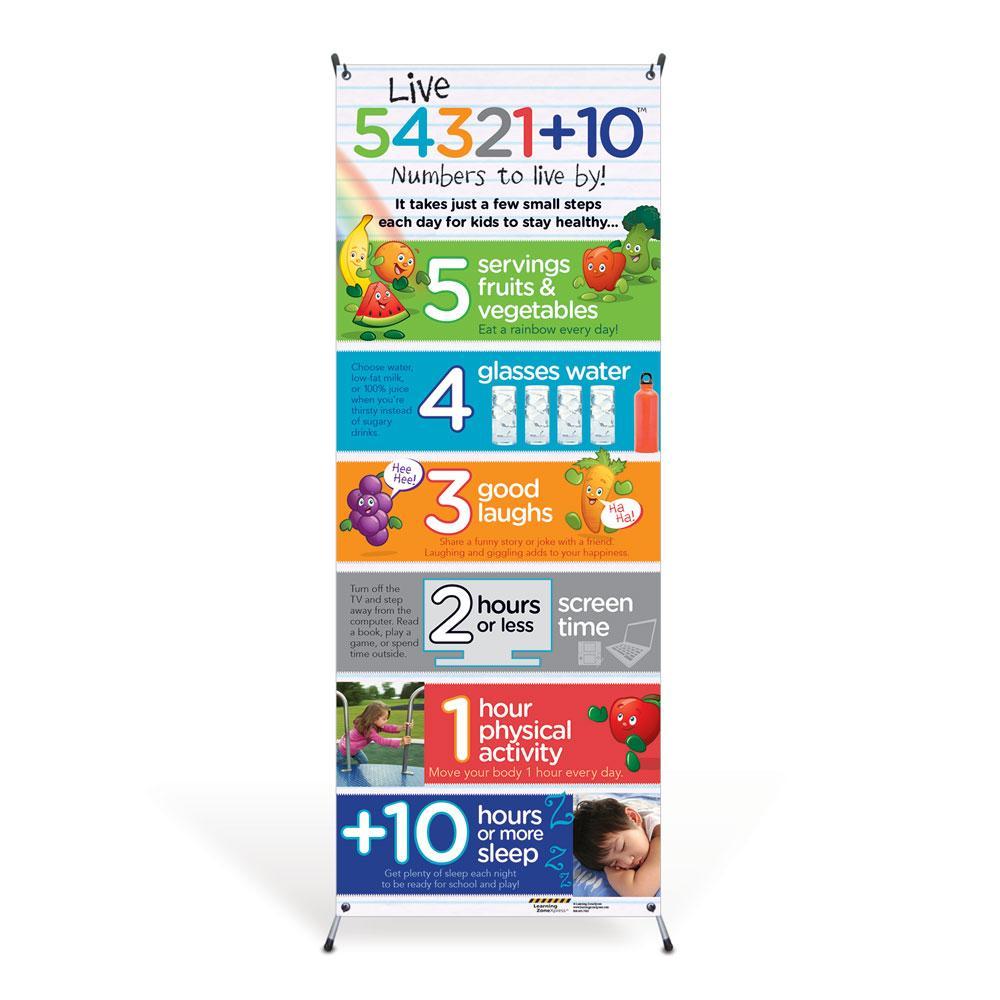 Live 54321+10® Vinyl Banner with Stand