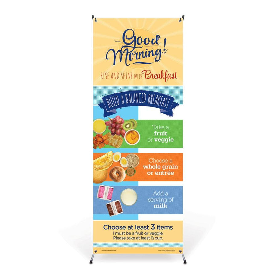 Breakfast Vinyl Banner with Stand