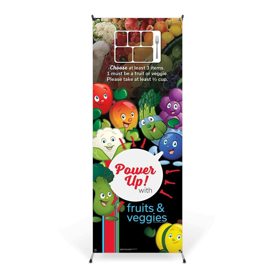 Garden Heroes® Fruit and Veggie Vinyl Banner with Stand