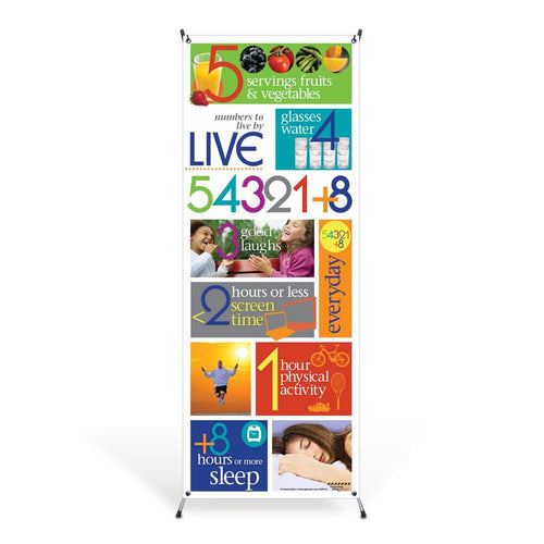 Live 54321+8® Vinyl Banner and Stand