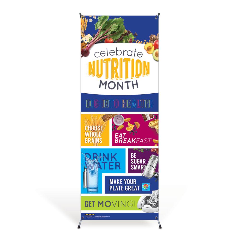 Celebrate Nutrition Month Vinyl Banner with Stand
