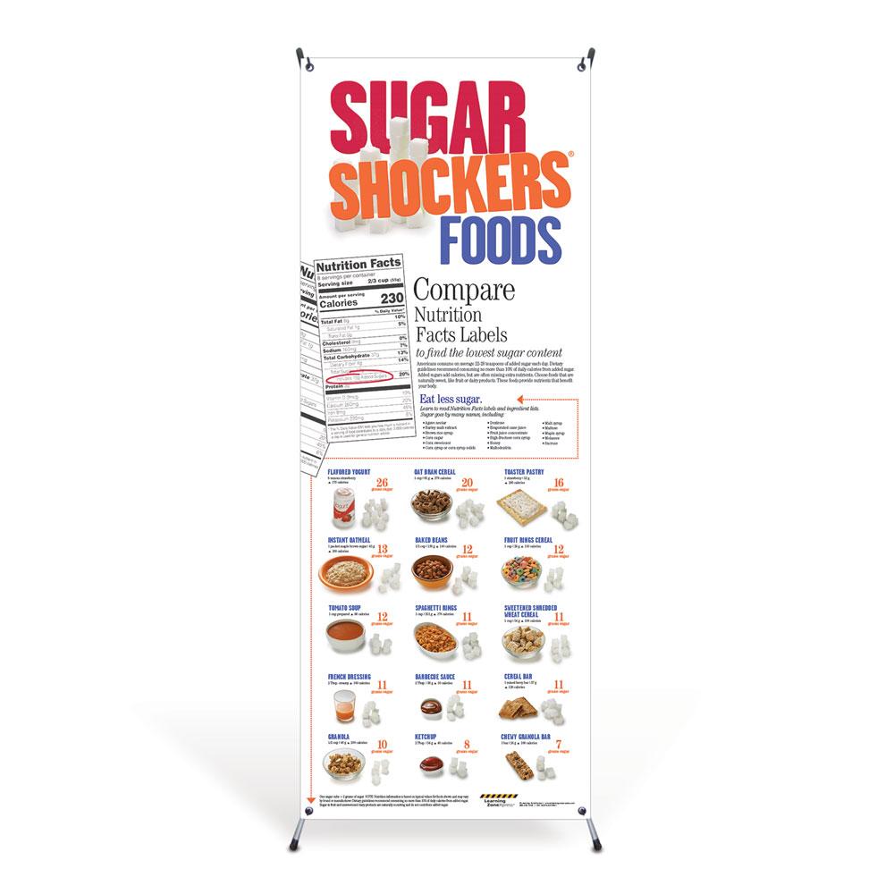 Sugar Shockers® Foods Vinyl Banner with Stand