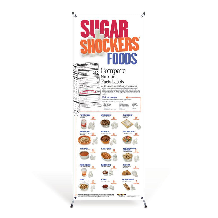 Sugar Shockers® Foods Vinyl Banner with Stand