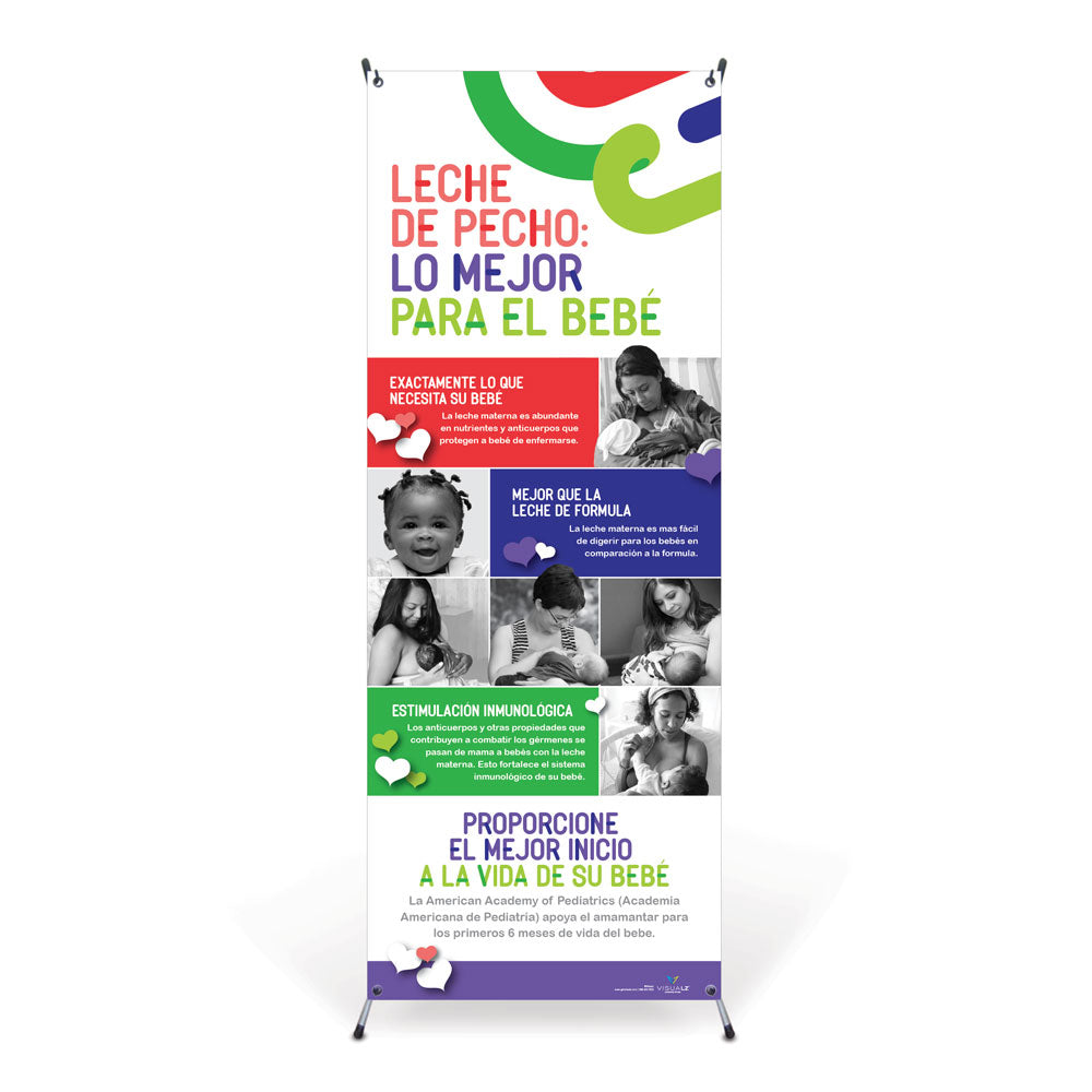 Breast Milk: Best for Baby Spanish Vinyl Banner with Stand