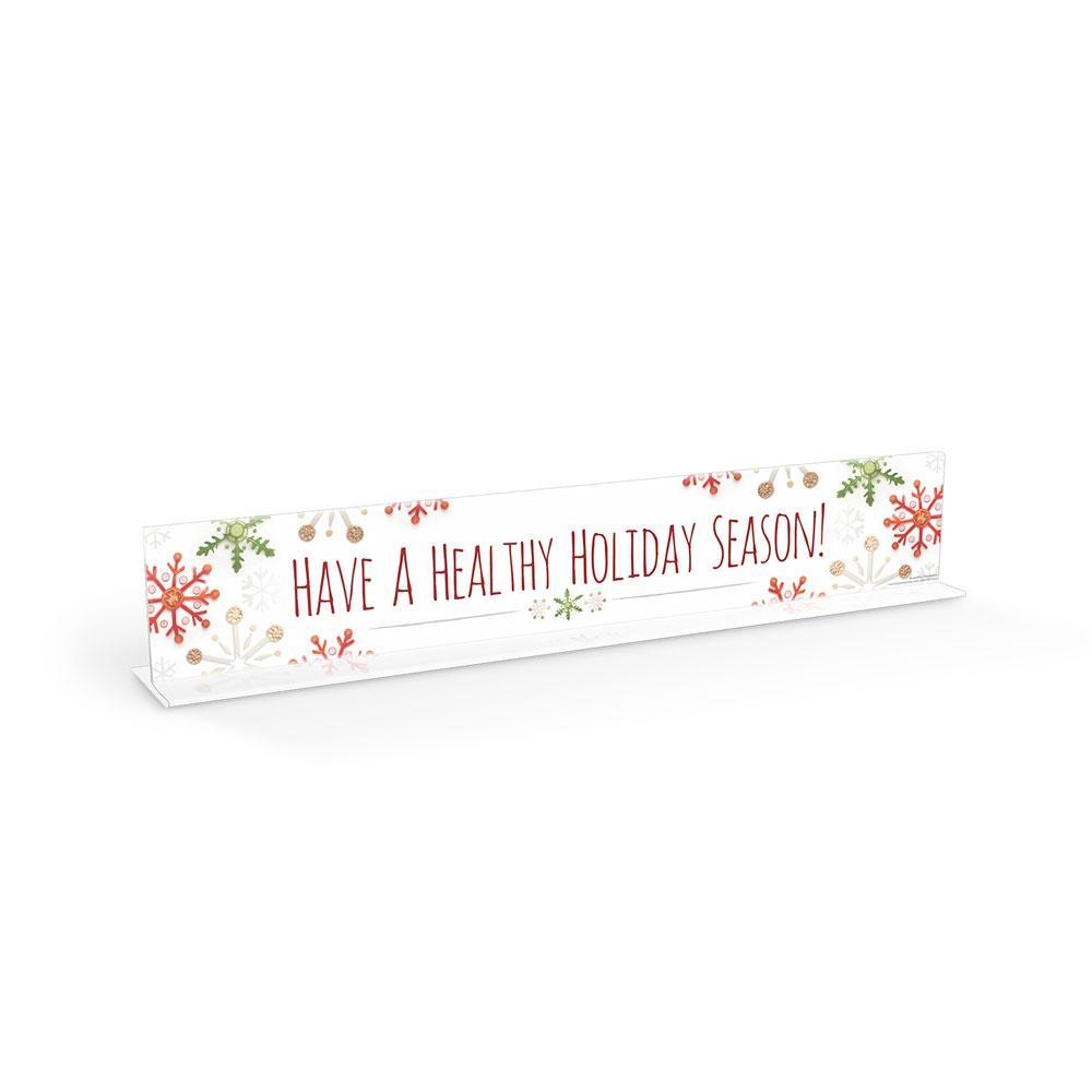Have a Healthy Holiday Season Cafeteria Serving Counter Sign Set