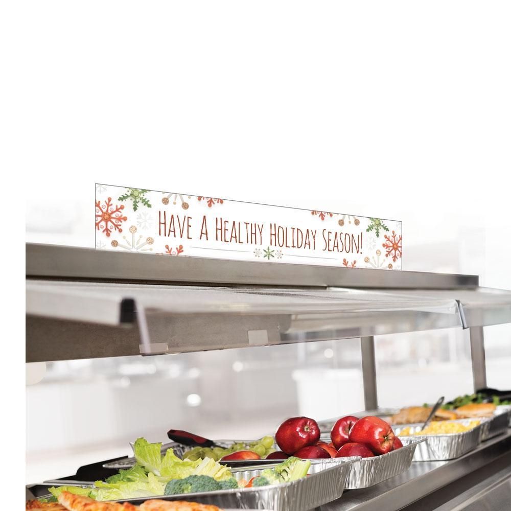 Have a Healthy Holiday Season Cafeteria Serving Counter Sign Set
