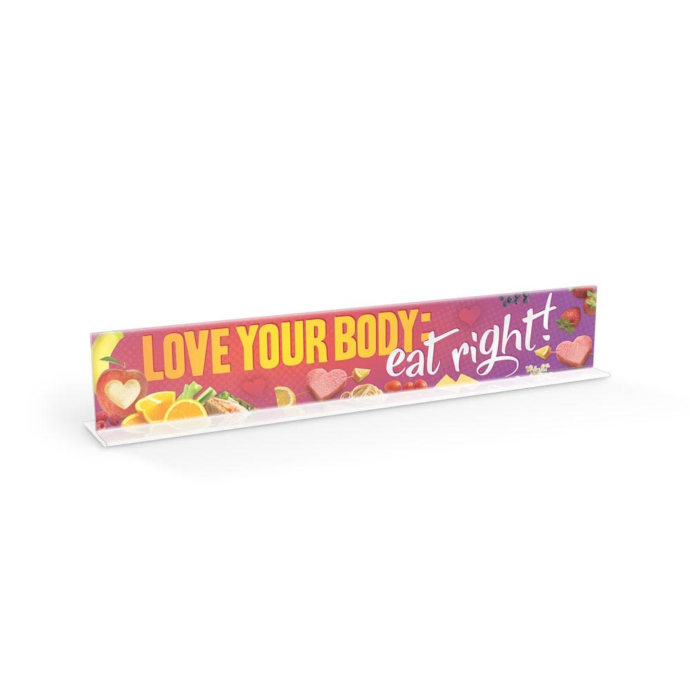 Love Your Body: Eat Right Cafeteria Countertop Sign Set