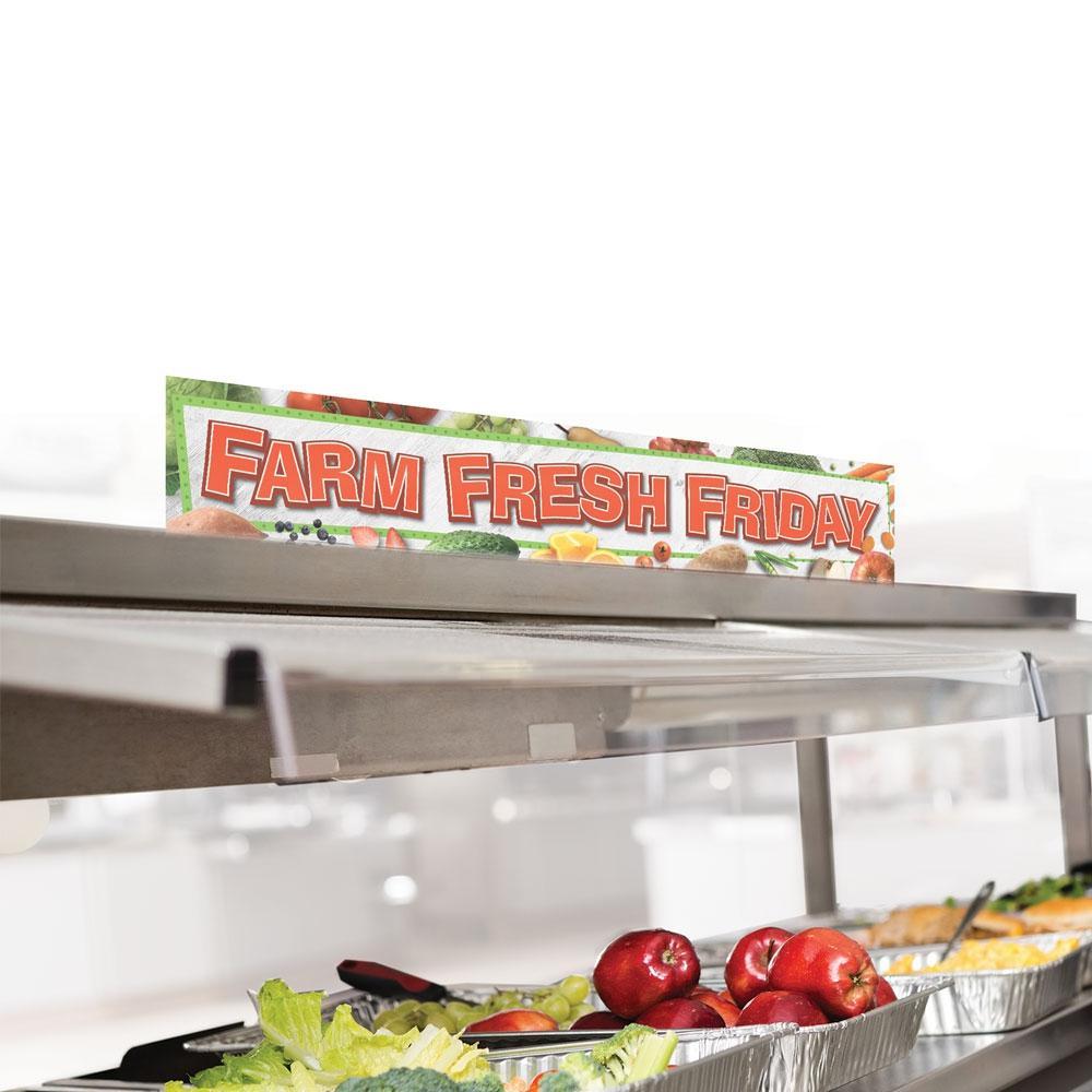 Farm Fresh Friday Cafeteria Serving Counter Sign