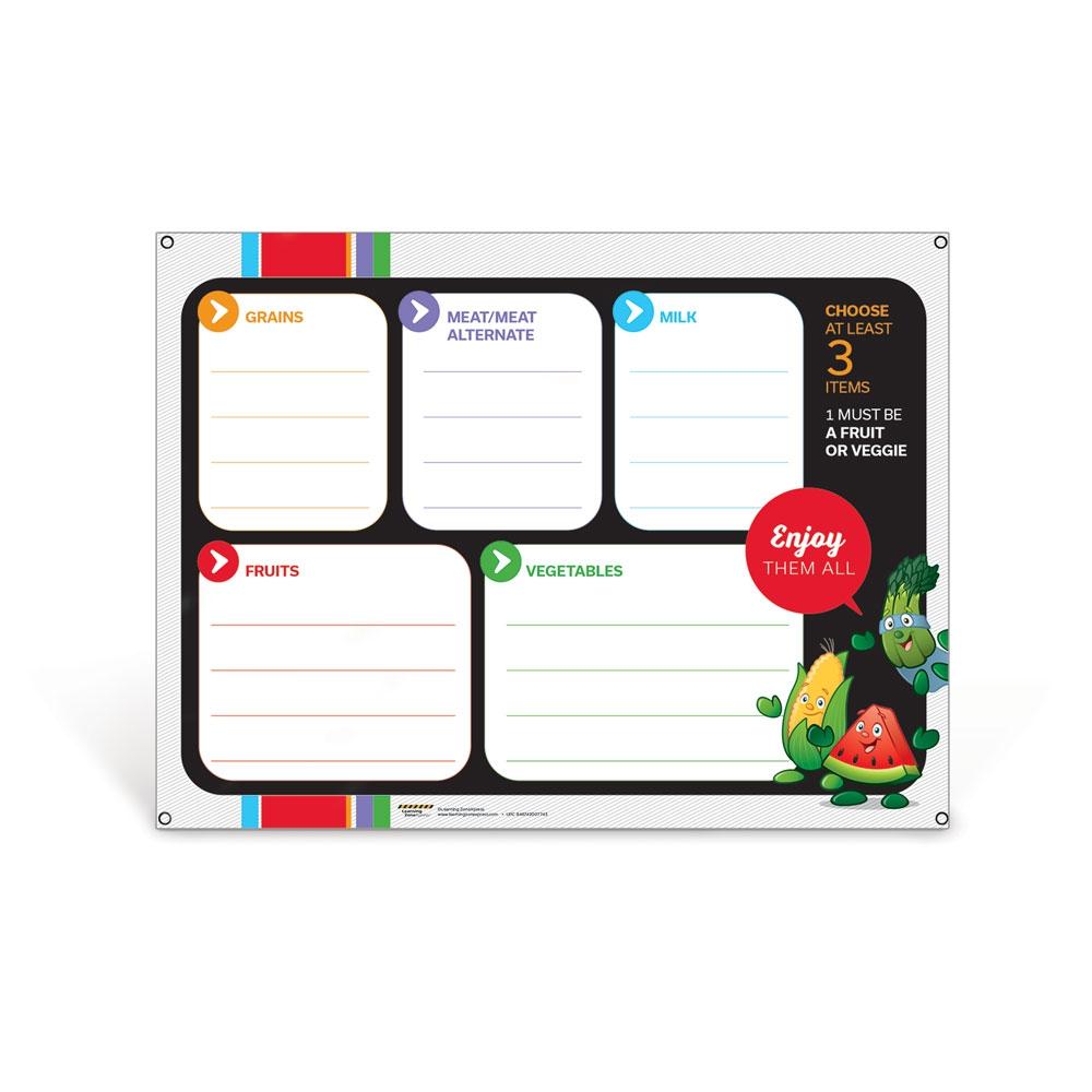 Garden Heroes® Lunch Tray Dry Erase Menu Board