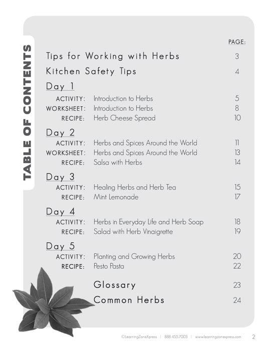 Herbs! Activities