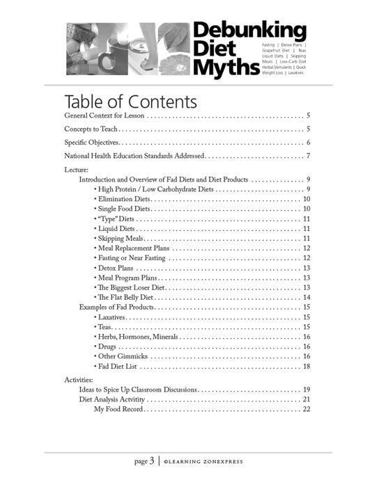 Debunking Diet Myths Mini-Unit