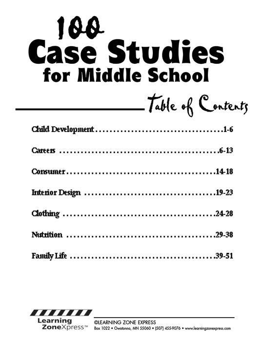 Case Studies for Middle School