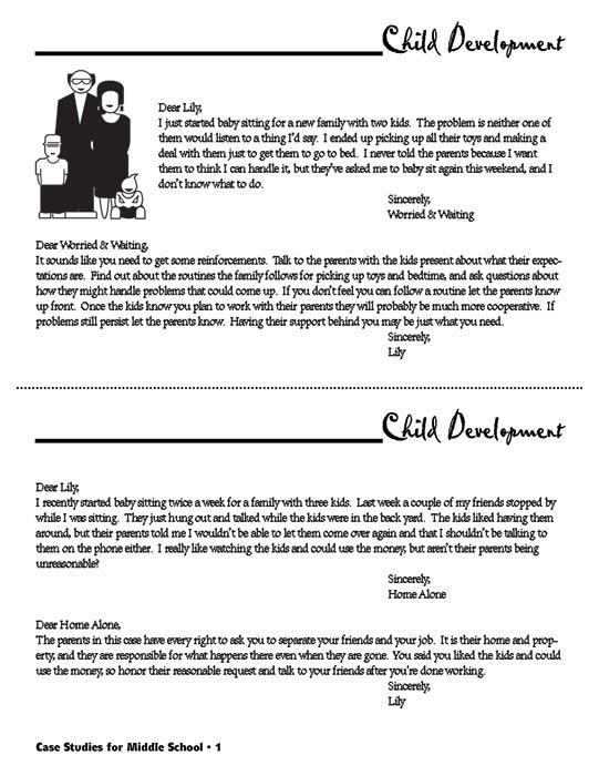 Case Studies for Middle School