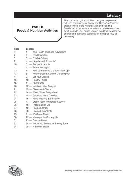 Reading & Math Literacy for FACS Curriculum