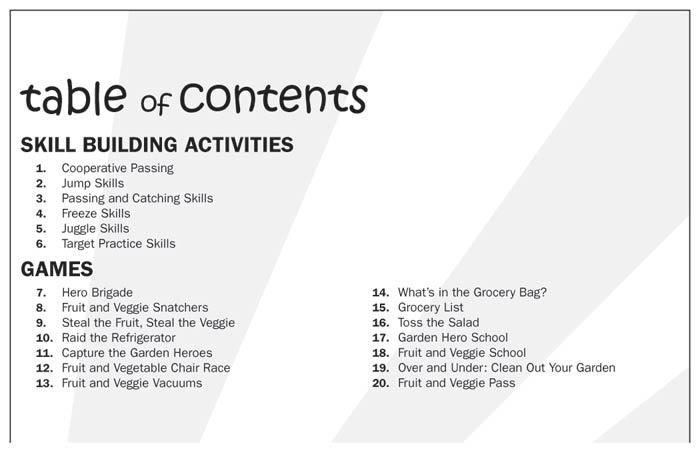 Fruit and Vegetable Fun Book: 20 Games & Activities for PE